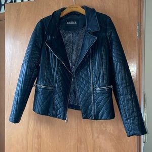 Guess quilted faux leather jacket- NWOT